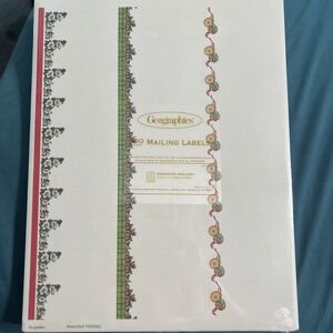 Geographics 150ct Mailing Labels Acid Free Assorted Holiday Christmas 1 x 2 5/8"